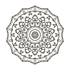 Mandala. Ethnic decorative element. Vector for coloring page for adults