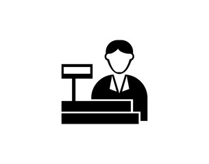 Super shop cashier icon
