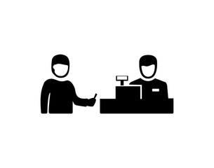 Super shop cashier icon