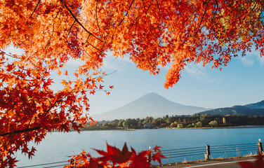 Obraz premium Fuji mountain view. The most famous mount in japan
