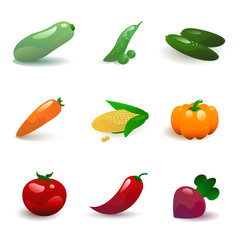 Vegetable set vector illustration