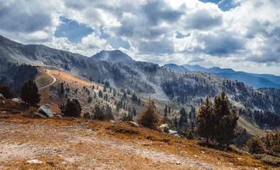 Beautiful landscape shot on the italian alps
