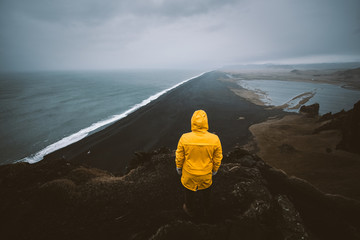 Explorer on the icelandic tour, traveling across iceland discovering natural destinations