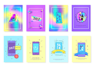 Set of  Sale banners. Vector illustration.