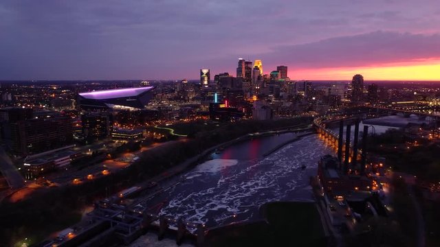Minneapolis - Establishing Shot - Aerial View