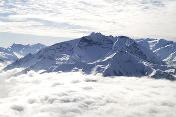 Fototapeta na wymiar Ballonfahrt in den Alpen von Tirol