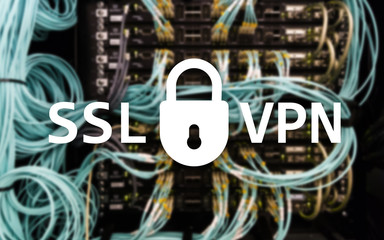 SSL VPN. Virtual private network. Encrypted connection.