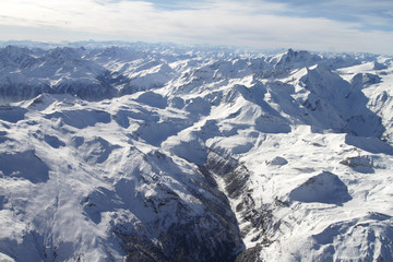 Fototapeta premium Ballonfahrt in den Alpen