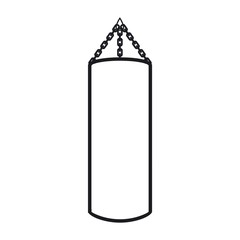 Vector illustration punching bag icon