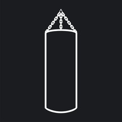Vector illustration punching bag icon