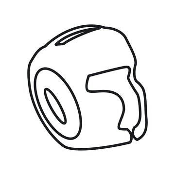 Vector illustration boxing helmet icon