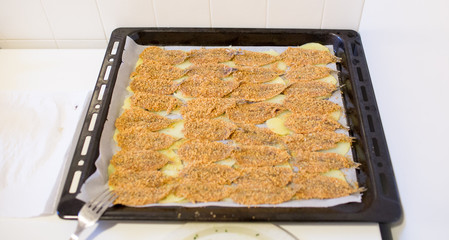 Alici impanate al forno