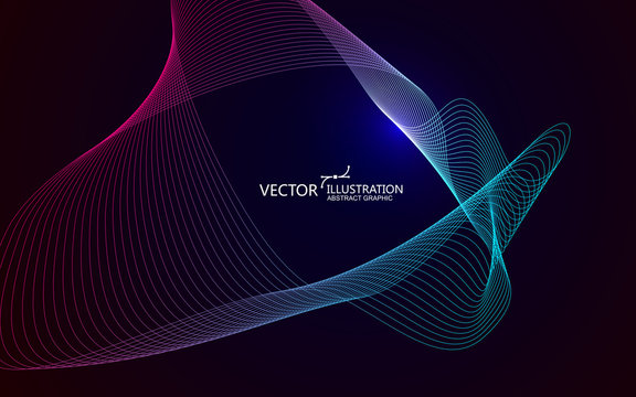 The abstract background of the wavy lines.