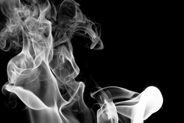 Fototapeta premium Smoke on black background