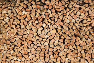 Woodpile, logger, firewood, sawn trees, background, texture wood