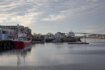 Naklejka premium In Bronnoysund harbor Northern Norway