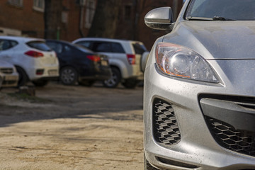 Autoparking in the courtyard of the house