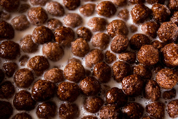 chocolate balls with milk