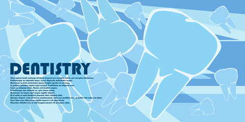 Drawn human teeth illustrated poster