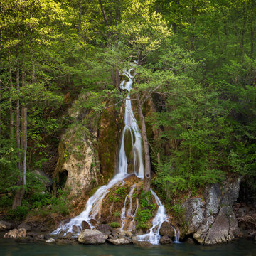 Beautiful waterfall in Apuseni mountains