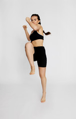 Beautiful girl boxing