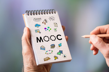 Mooc concept on a notepad