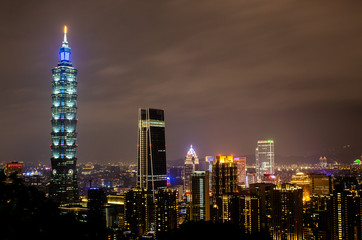 Naklejka premium Taipei Nightview