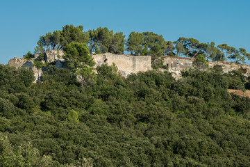Fototapeta na wymiar Höhlenkloster Saint-Roman bei Beaucaire