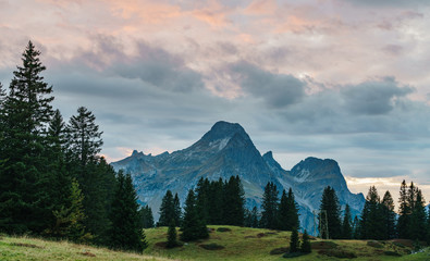Obraz premium Wanderung am Hochtannbergpass zum Körbersee