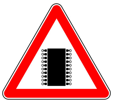 sd70 Schild-Dreieckig - road warning sign - chiptuning - triangle red xxl - g6092