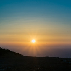 Colors at the beach during sunset