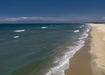 View of the sea from a bird's eye view. 