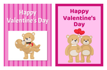 I Love You and Me Teddy Bears Vector