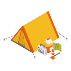 Camping isometric