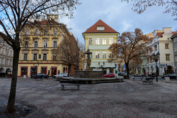 Empty square in Prague