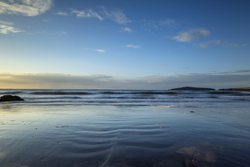 wales beach sunset in UK