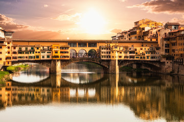 Pont Vecchio im Sonnentuntergang
