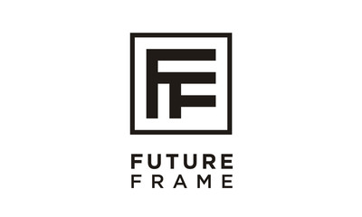 Initials FF Square Frame logo design inspiration