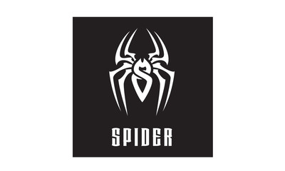 Initial Letter S Spider Man Insect Arthropod symbol logo design  silhouette © Enola99d