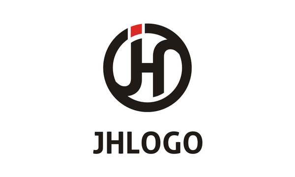 Circular Initial J and H logo design inspiration