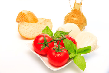 Mozzarella With Tomato And Basil