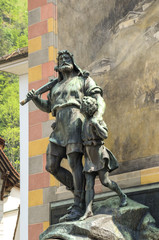 William Tell monument in Altdorf. Swiss landmark.