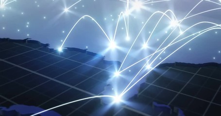 Global Network Connections North America through South America V2 (NO Text) - Powered by Adobe