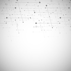 Abstract connection background with lines and dots. Geometric network connection