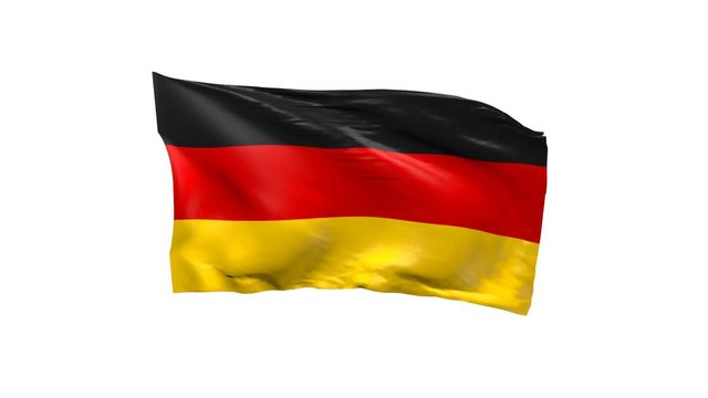 Deutsche Flagge im Wind, 3d Animation