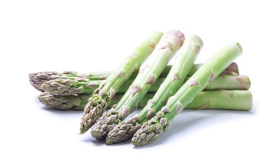 Asparagus on the white background