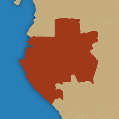 Carte du Gabon