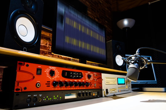 professional audio signal processor equipment in recording, broadcasting, editing, radio broadcast, voice actor studio