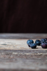 Blueberries in the bowl