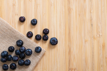 Blueberries in the bowl